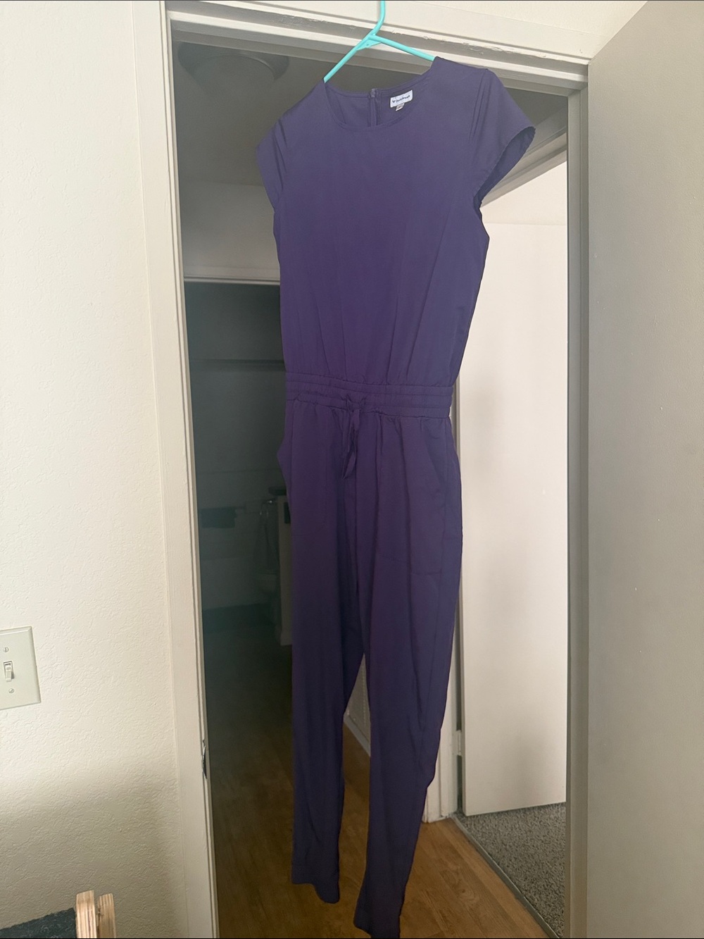 Women's Purple Cap-Sleeve Jumpsuit